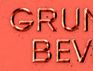 Grunge Bevel Text Effect