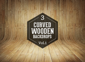 3 Curved Wooden Backdrops Vol.1
