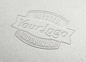 Pressed Cardboard Logo MockUp