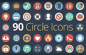 90 Beautiful Flat Icons