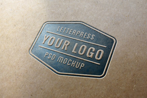 Letterpress Logo MockUp #1