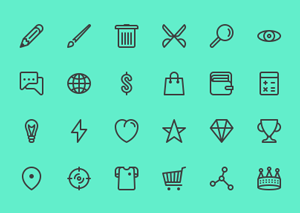 Line Icon Set For UI