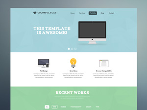Flat One Page Website Template