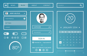 White Stripes UI Kit