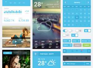 Flatastic Mobile UI Kit