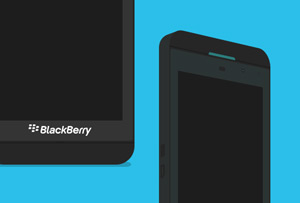 BlackBerry Z10 Flat MockUp