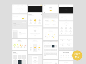 One Page Website Wireframes #2