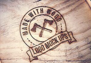 Engraved Wood MockUp