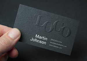 Embossed Business Card MockUp #2