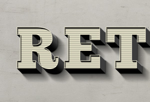Retro Text Effect