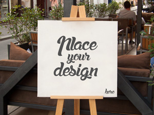 Tripod Easel PSD MockUp