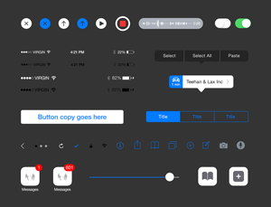 iOS 8 GUI PSD for iPhone 6
