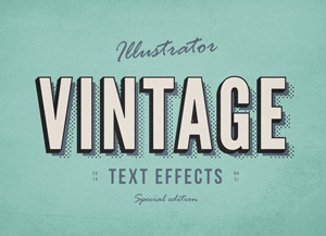 3 Illustrator Vintage Text Effects