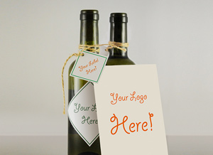 Wine Bottle & Greeting Card MockUp