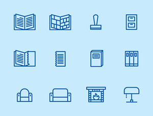 50 Home and Library Icons