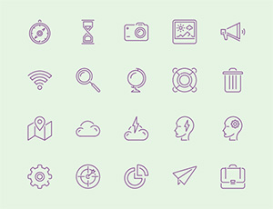 Puppets: 100 Stroke Icons