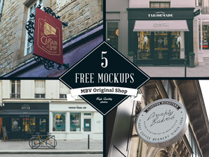 5 Signs & Facades MockUps
