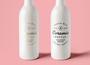 Ceramic Bottles PSD MockUp