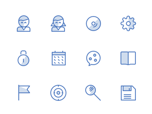 Blunicons – 60 Essentials Icons