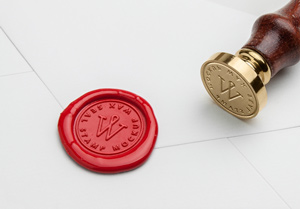 Wax Seal Stamp PSD MockUp