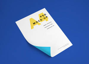 A4 Paper PSD MockUp #2