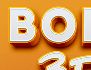 Bold 3D Text Effect