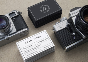 Vintage Cameras & B-Cards MockUp