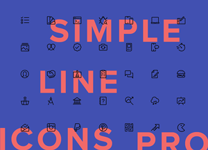 Simple Line Icons Pro – 1660×4 Pixel Perfect Icons