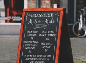 A-Frame Chalkboard Menu MockUp