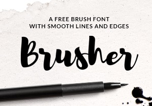 Brusher Free Font
