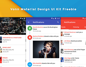 Vonn Material Design UI Kit – Free Sample