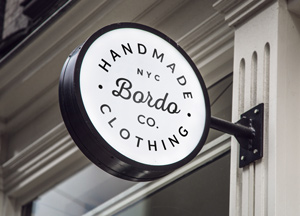 Hanging Wall Sign MockUp #3