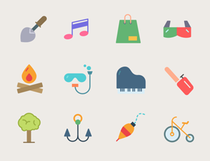Swifticons – 52 Flat Activities Icons
