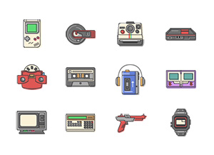 80’s Gadgets – 40 Free Icons