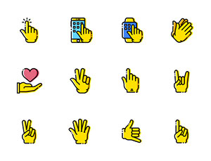 16 Gesture Icons