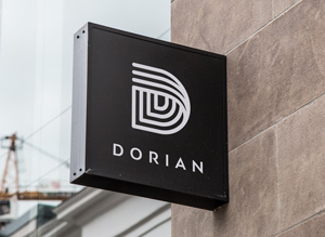 Hanging Wall Sign MockUp #4