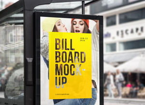 Bus Stop Billboard MockUp