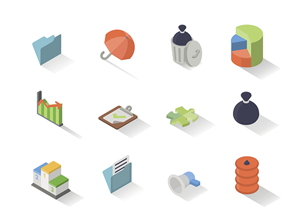 30 Isometric Icon Set