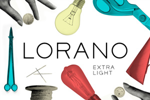 Lorano ExtraLight Typeface