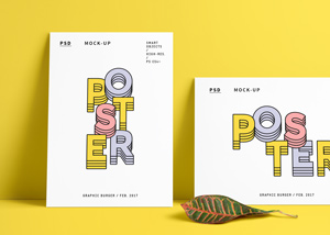 Poster MockUp PSD [Portrait + Landscape]