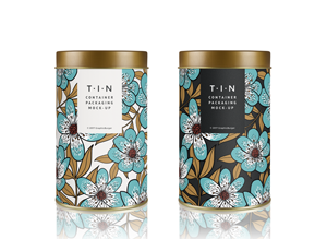 Tin Container Packaging MockUp #2