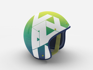 Open Face Motorcycle Helmet MockUp