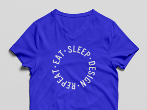 V-Neck T-Shirt MockUp PSD