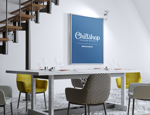 Poster/Artwork in a Modern Loft MockUp